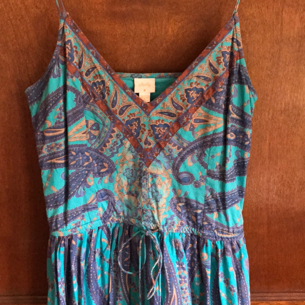 Plenty Blue Paisley Dress Size 8 Anthropologie